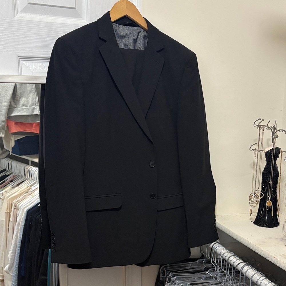 Tahari black suit from Macy’s